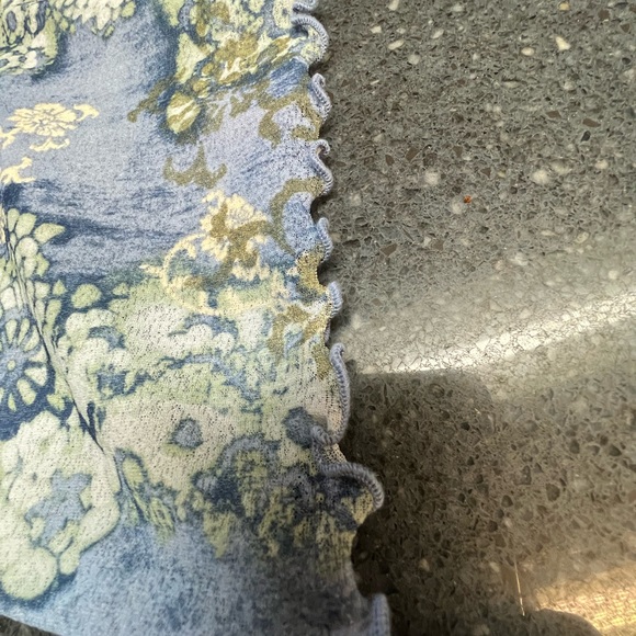 Ladies TeeCo Pullover Size M 100% polyester light blue print - Picture 5 of 16